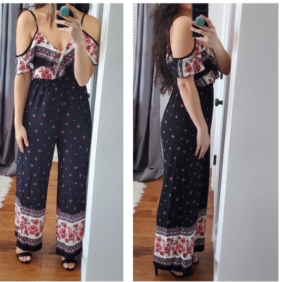 Cold shoulder floral jumpsuit - Picture 3 of 7